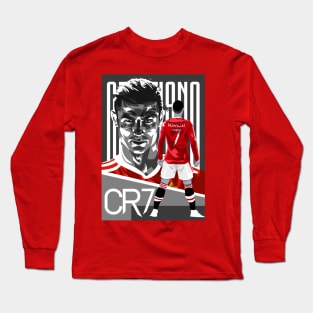 Cristiano Ronaldo in Red Long Sleeve T-Shirt